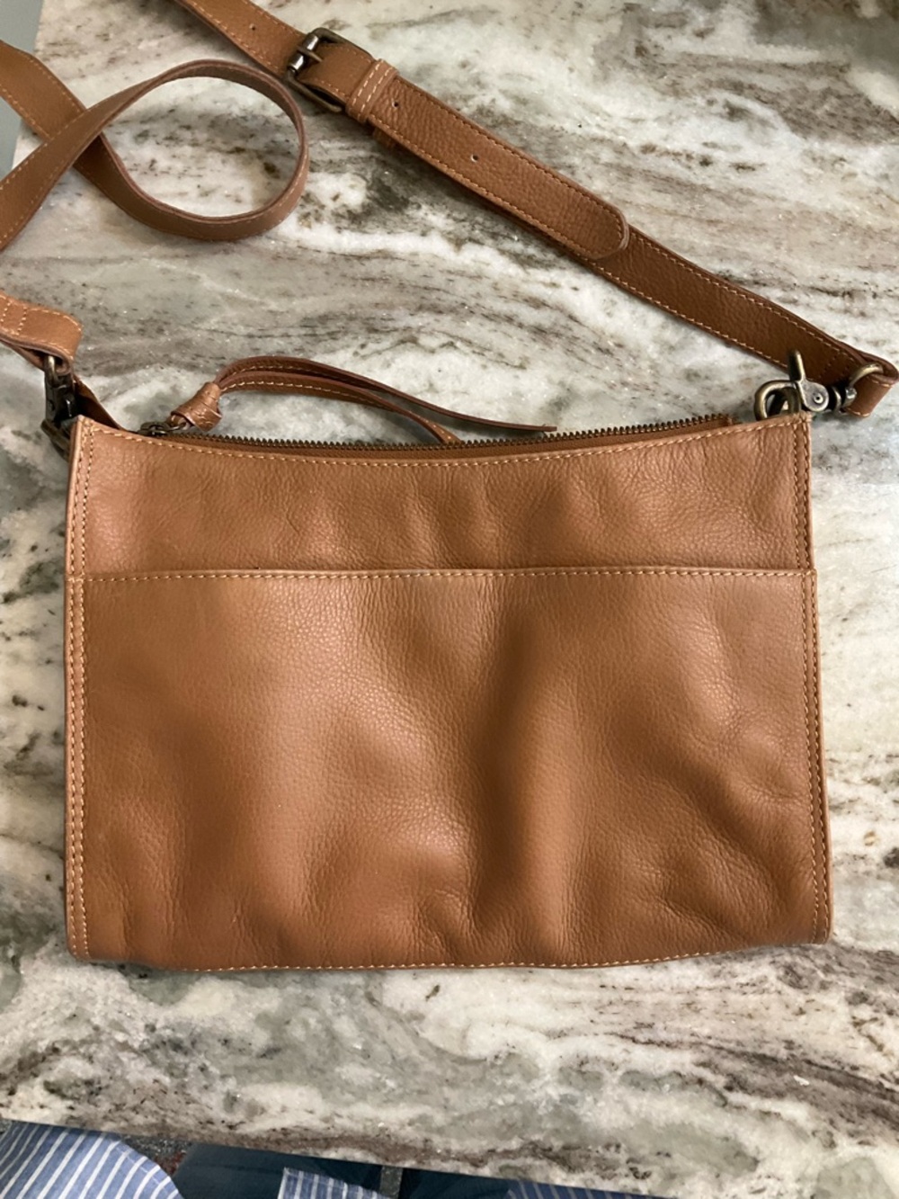 Frye Carved Detail Leather Crossbody in Brown - Picture 2 of 10